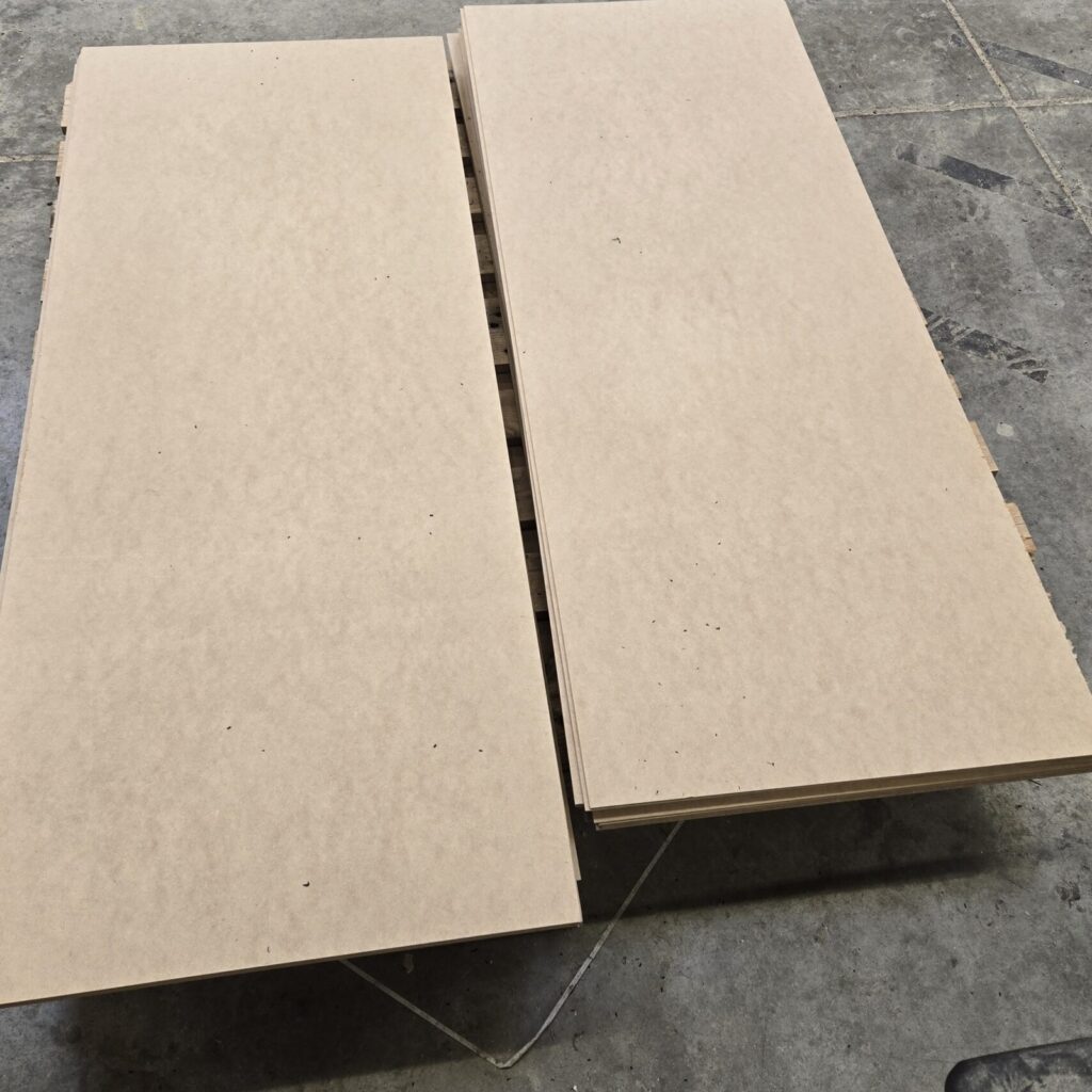 Available MDF sheets